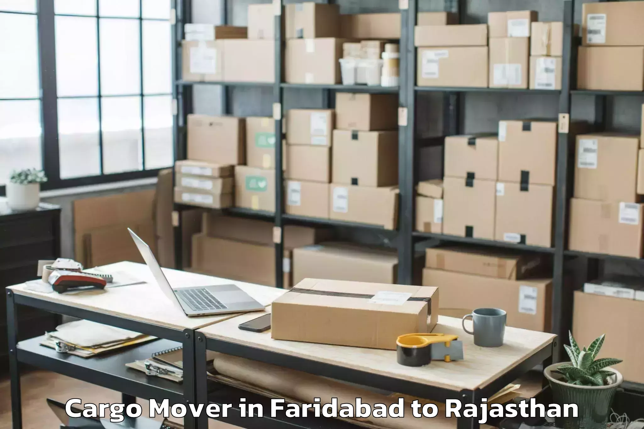 Book Faridabad to Lachhmangarh Sikar Cargo Mover